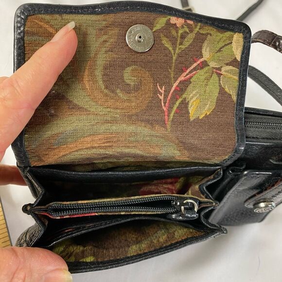 Brighton Black and Brown Crossbody Bag Hudson Organizer - Picture 3 of 12